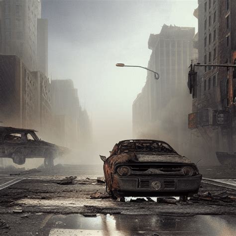 New York City Street Nach Der Apokalypse Creative Fabrica