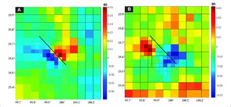 Quadtree Downsampling Results Of The Coseismic Deformation Fields