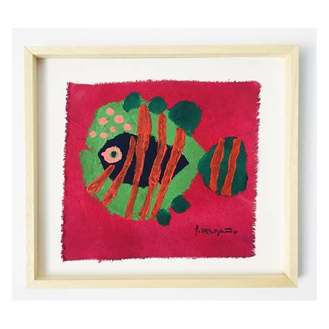 Small Artwork Of Colorfull And Funny Fish Small Framed Painting