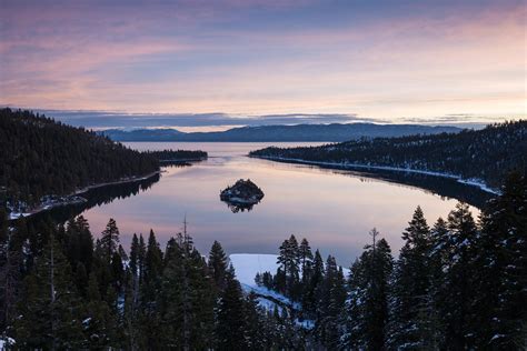 Sunrise at Emerald Bay in Lake Tahoe, CA [OC] [1920 x 1280] : r/EarthPorn