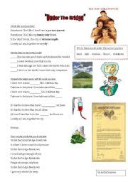 UNDER THE BRIDGE Red Hot Chili Peppers ESL Worksheet By Dianac4