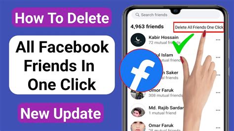 How To Delete All Facebook Friends In One Click New Update Delete