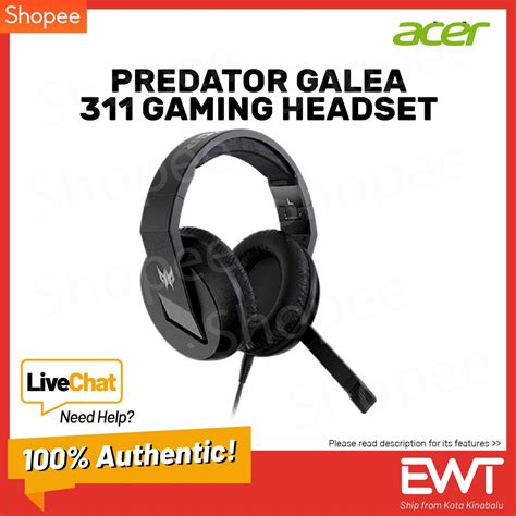 Acer Predator Galea Gaming Headset For Pc Xbox Ps Genuine