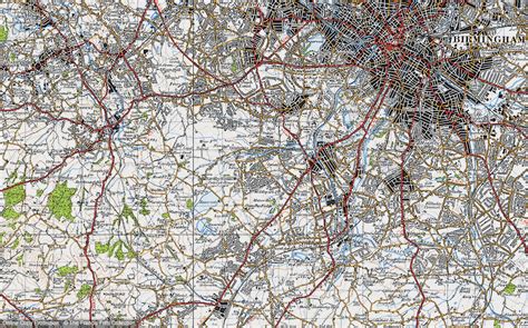 Historic Ordnance Survey Map of Weoley Castle, 1947