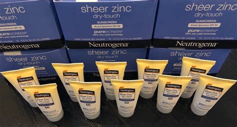 Neutrogena Sheer Zinc Dry Touch Sunscreen Spf Travel Size Oz