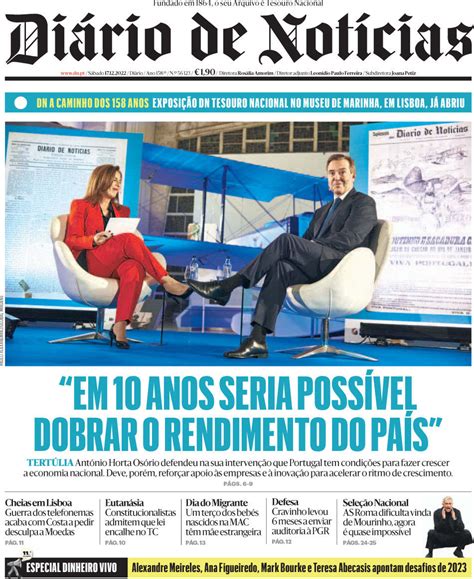 Capa Diário de Notícias 17 dezembro 2022 capasjornais pt