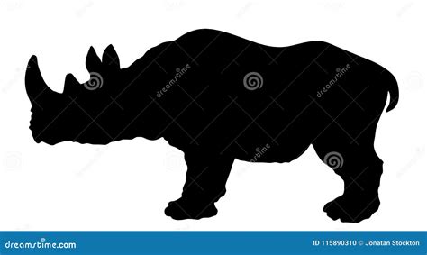 Rhinoceros Silhouette Stock Illustration Illustration Of Silhouette