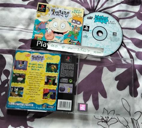 RUGRATS SEARCH FOR Reptar PS1 rara Sony PlayStation 1 etichetta nera ...