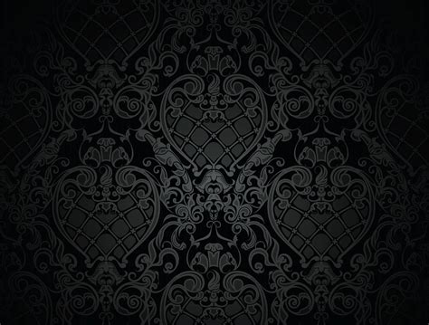 Download Classic Black Victorian Floral Wallpaper