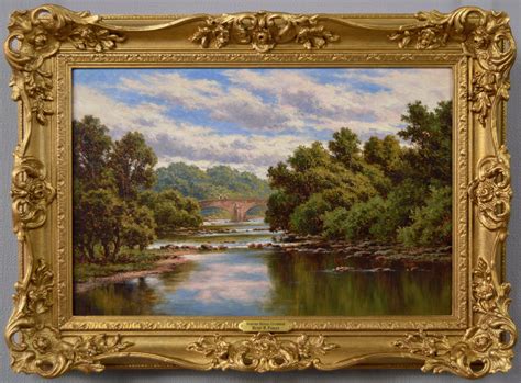 Henry H Parker 19th Century Lancashire River Landscape Oil Painting