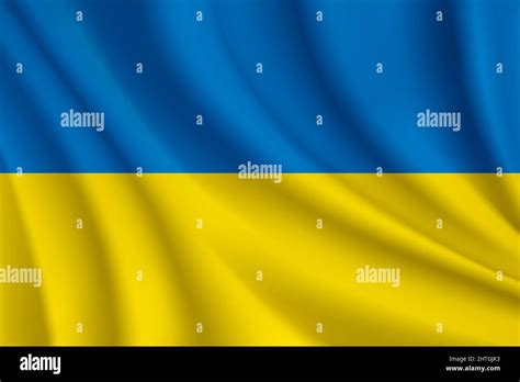 Ukraine Realistic Wavy Flag Vector Stock Vector Image And Art Alamy