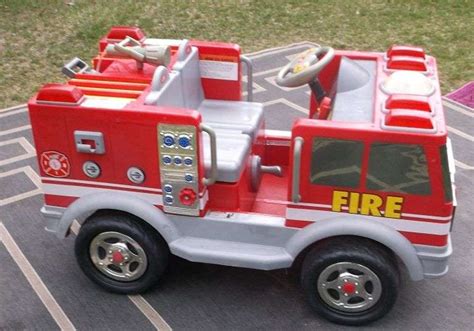 Large 2 Seat Riding Kid Trax Fire Truck Lil Dusty Online Auctions