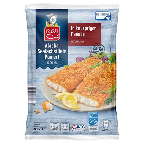 Golden Seafood Alaska Seelachsfilets Paniert G Aldi S D