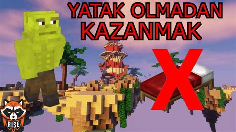 MİNECRAFT BEDWARS DA YATAK OLMADAN KAZANMAK YouTube