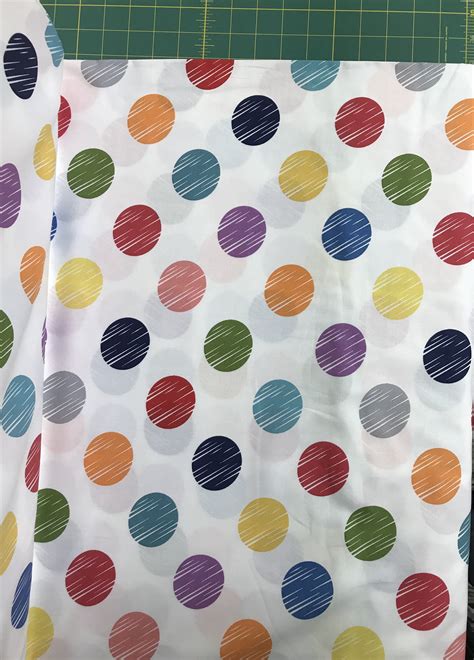 Wide Per Yd Multi Colored Dots On White By Whistler Studios