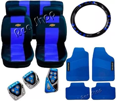 Corsa Wind Capa Banco Capa Volante Pedaleira Kit Tapet Azul Frete Gr Tis