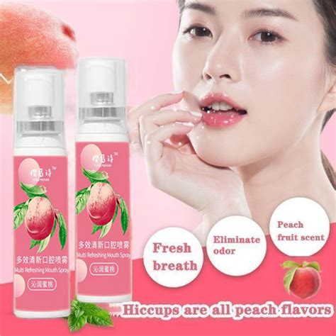 White Peach Mouth Spraymint Oral Spray Fruit Oral Spray Long Lasting