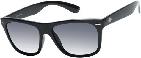 Harley Davidson® Mens Wayfarer Sunglasses Black Frame With Solid Smoke Lenses Wisconsin