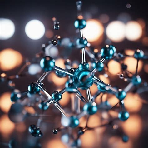 Premium Ai Image Science Background Molecule And Atom Model