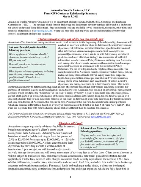 Fillable Online Form Adv Part Form Crs Customer Relationship Fax