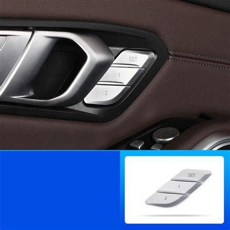 Car Styling Steering Wheel Seat Adjust AC LED Cover Case Set For BMW