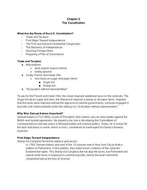 Chapter 2: The Constitution - Chapter 2 The Constitution What Are the