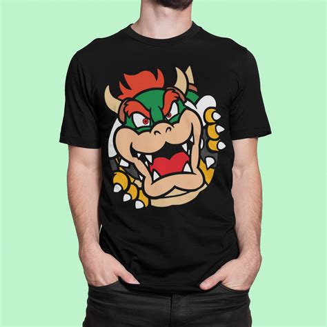 Bowser Super Mario Emblem Custom T Shirt Unisex Mens Etsy