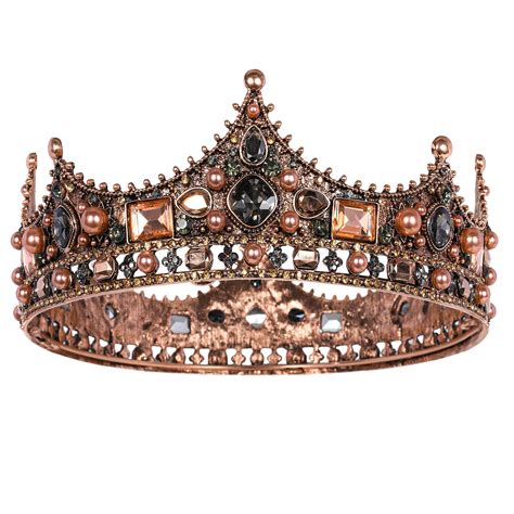 Royal King Crowns for Men, Vintage Baroque Kings Crown Crystal Prom ...