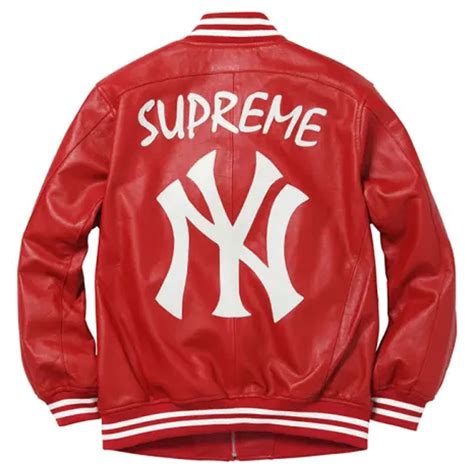 Blue Leather Varsity New York Supreme Yankees Jacket - Jacket Makers