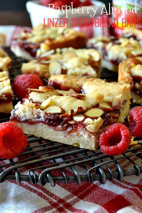 Raspberry Almond Linzer Shortbread Bars Recipe Cart