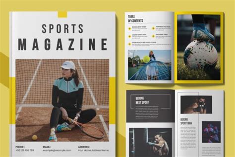 Sport Magazine Template Design Layout Graphic by MightyDesign ...