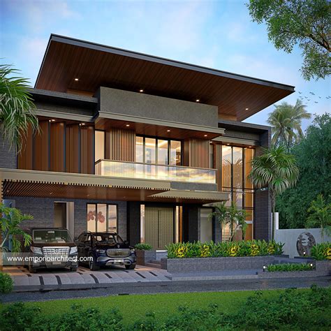 Modernhousefacade Mrs SJT Modern House 2 Floors Design Bali