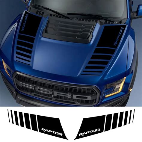 2PCS Car Hood Bonnet Decals For Ford Ranger Raptor F150 F 150 2 7 V6