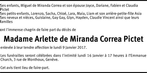 Arlette De Miranda Correa Pictet Hommages