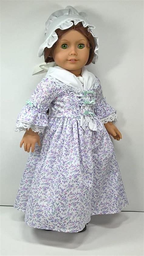 Colonial Day Dress With Fichu For 18 Inch Dolls Such As Etsy