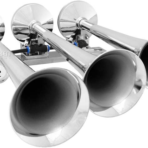 VIXEN HORNS VXO8330 3118 TRIPLE TRUMPET TRAIN AIR HORN CHROME PLATED