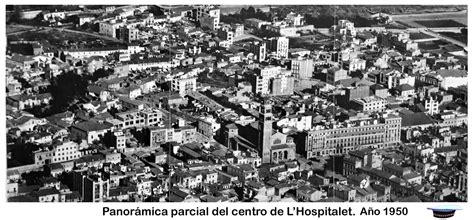 Panorámica parcial del centro de L’Hospitalet. 1950