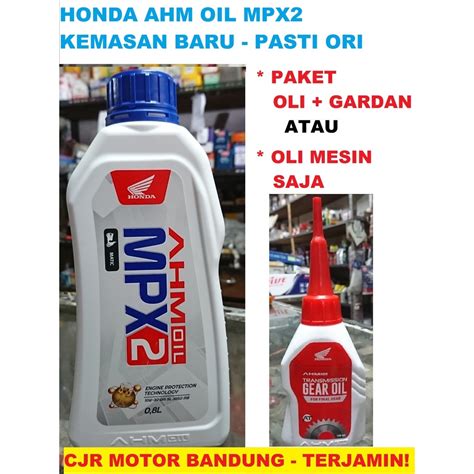 Jual PAKET OLI HONDA AHM MPX2 Dan GEAR Oli Mesin Motor Matic Honda Beat