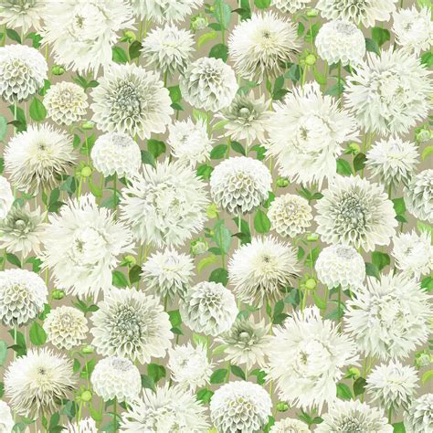 Dahlia Par Harlequin Voile Prairie Or Argent Papier Peint