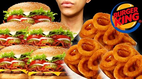 BURGER KING 4 CHEESE WHOPPER ONION RINGS SPICY CHICKEN KING CRUNCHY