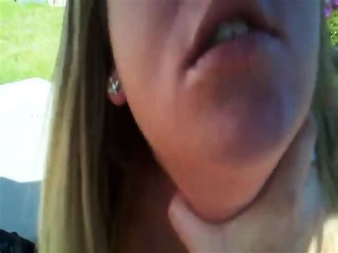 Blonde Milf Blowing Her Mans Cock In The Backyard