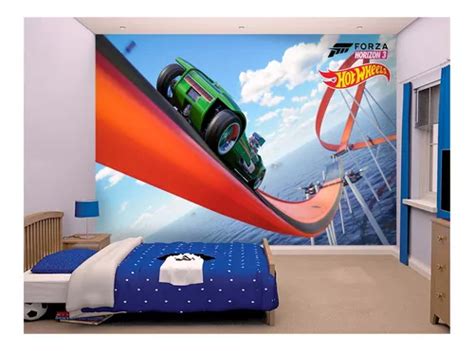 Wallpaper Carros Infantis Carrinhos Hot Pista 12m² Nhw07 Parcelamento sem juros