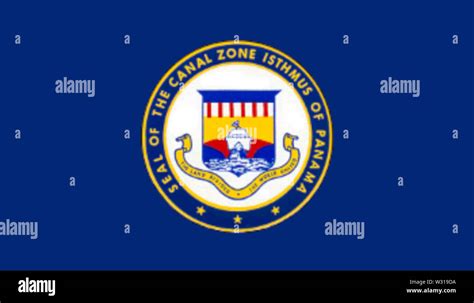 Panama Canal Zone Flag Stock Photo - Alamy