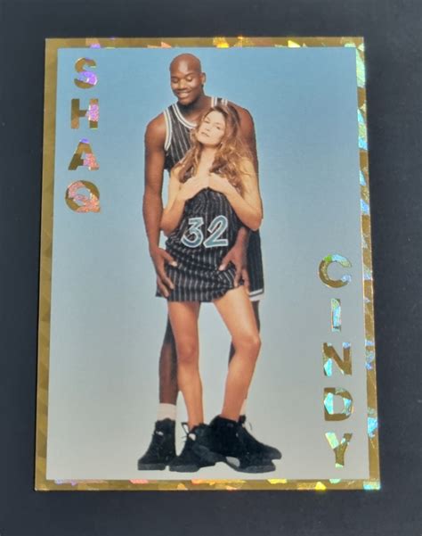 Shaquille O Neal And Cindy Crawford Gold Foil Card Hobbies Toys