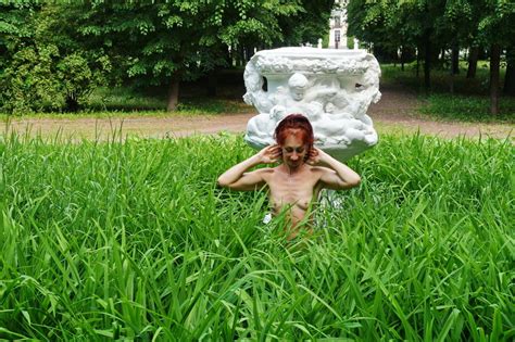 Naked In The Grass By The Vase Pics Xhamster