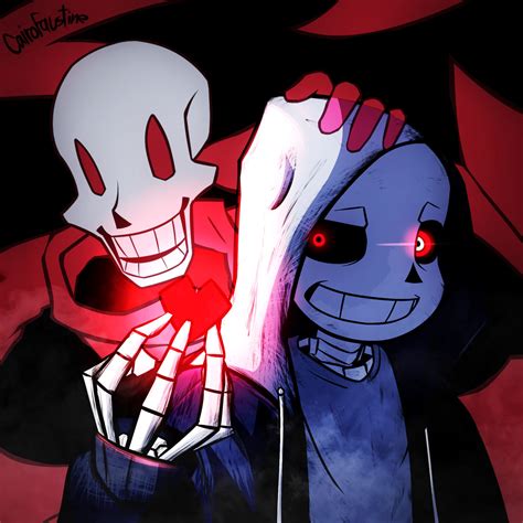 Dust Sans And Phantom Papyrus By Cairomakesarts On Deviantart