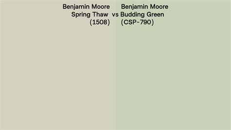 Benjamin Moore Spring Thaw Vs Budding Green Side By Side Comparison