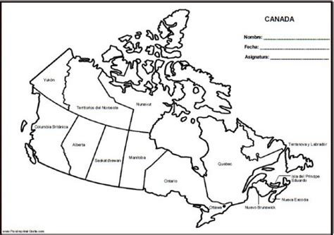 Mapas De Canad Para Colorear Y Descargar Colorear Im Genes