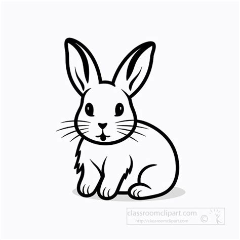 Rabbit Black And White Clip Art Bunny Clipart Black And White | Free