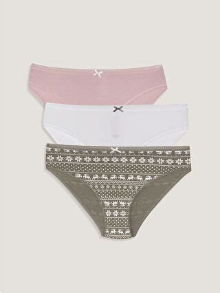 LCW DREAM LCW DREAM Lila Desenli Kadın Bikini Külot lü Paket W IH Z FFZ LCW